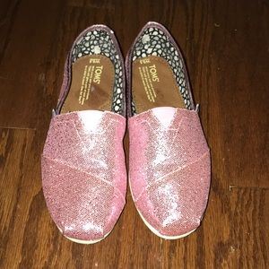 Rare Pink glitter Toms